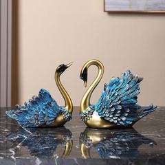 大型ヨーロッパ式現代カップル白鳥置物客間収納置物高級白鳥キャビネット装飾結婚プレゼント
