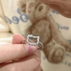 速手kt猫の指輪の少女の漫画の柔らかい妹の指環の親友は簡単に彼女に送ります。