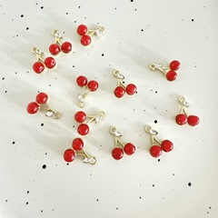 インターネットセレブペンダント合金チェリークリスタルジュエリーネックレスブレスレットイヤリングジュエリーアクセサリー DIY ライト高級多用途アクセサリー