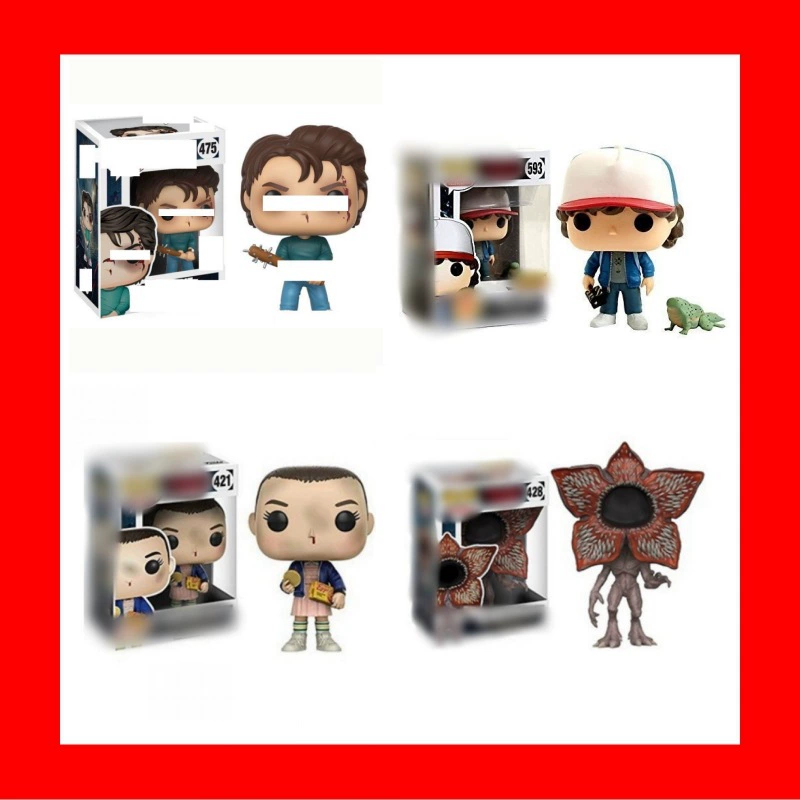 Фигурка POP "Stranger Things" — Стив 475, Дастин 593, Одиннадцать 421, короткие волосы, ручная коллекционная кукла