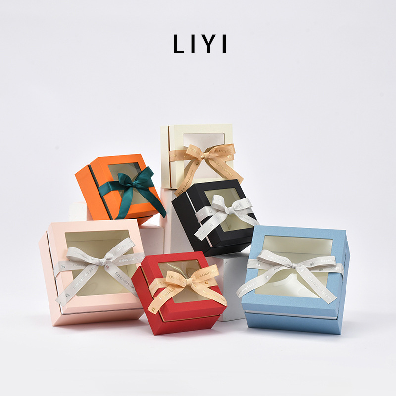 厂家直销透明开窗礼物盒新款喜糖盒礼品盒鲜花盒商务伴手礼