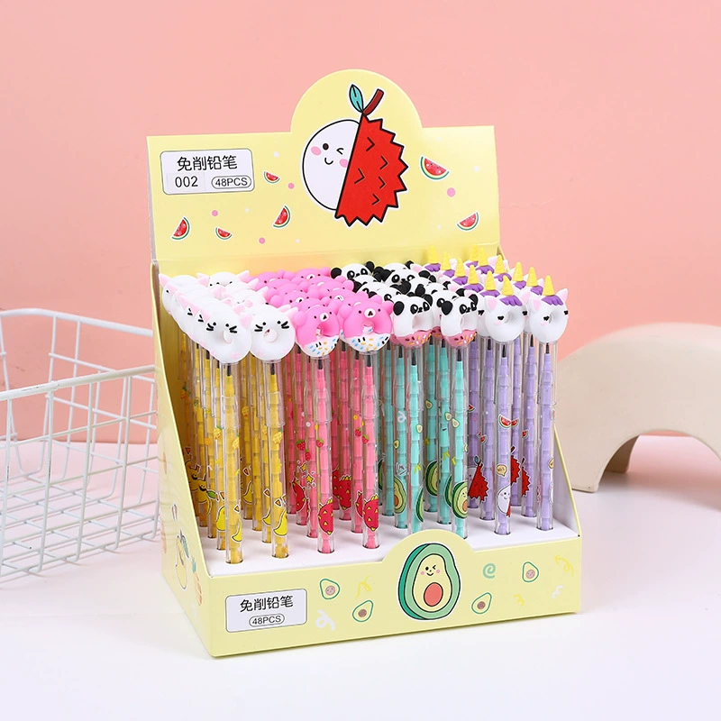 Детский незаточенный пулевой карандаш, креативный мультяшный активный карандаш, милый призы для учеников начальной школы, незаточенный карандаш