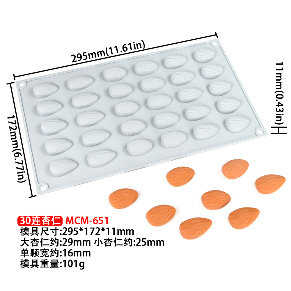Fruta simulada Luchu Molde de silicona Castaño Ramas de maní Molde de pastel Queso de concha Molde de decoración de plato chino