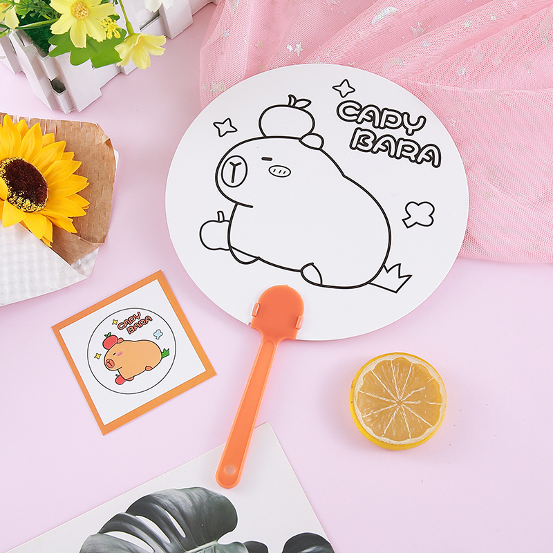 Abanico de graffiti de bricolaje de dibujos animados para niños