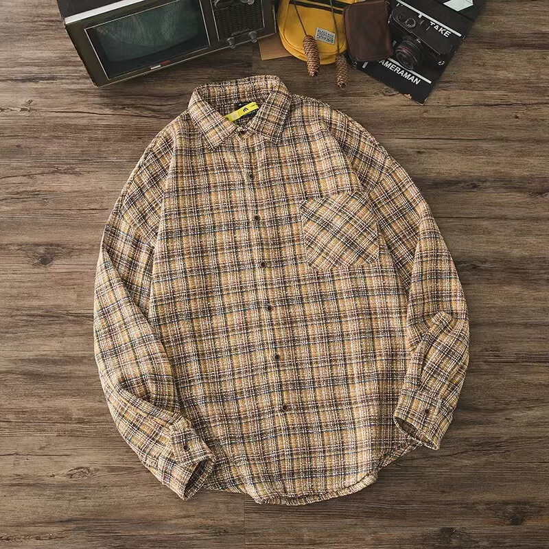 Autumn and Winter New Style Swallowtail Retro Small Fragrance Woven Shirt Jacket Men's Fashion Versatile Casual Loose Lapel Jacket