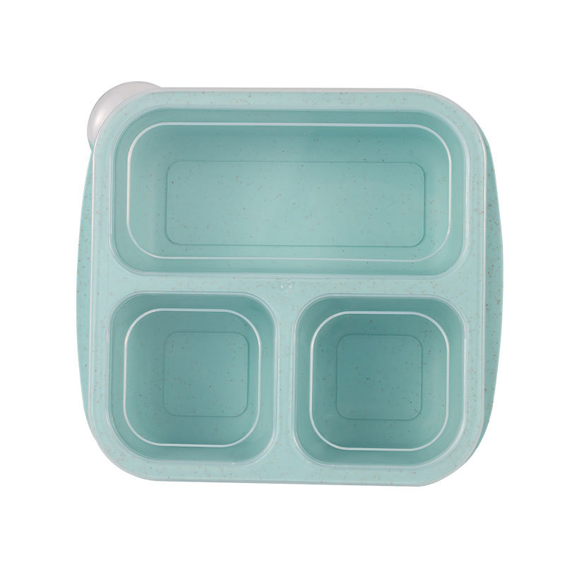Amazon 小麦わら 3 コンパートメント スナックボックス リサイクル弁当箱 ドライフルーツ スナックボックス スナックコンパートメント ランチボックス|undefined