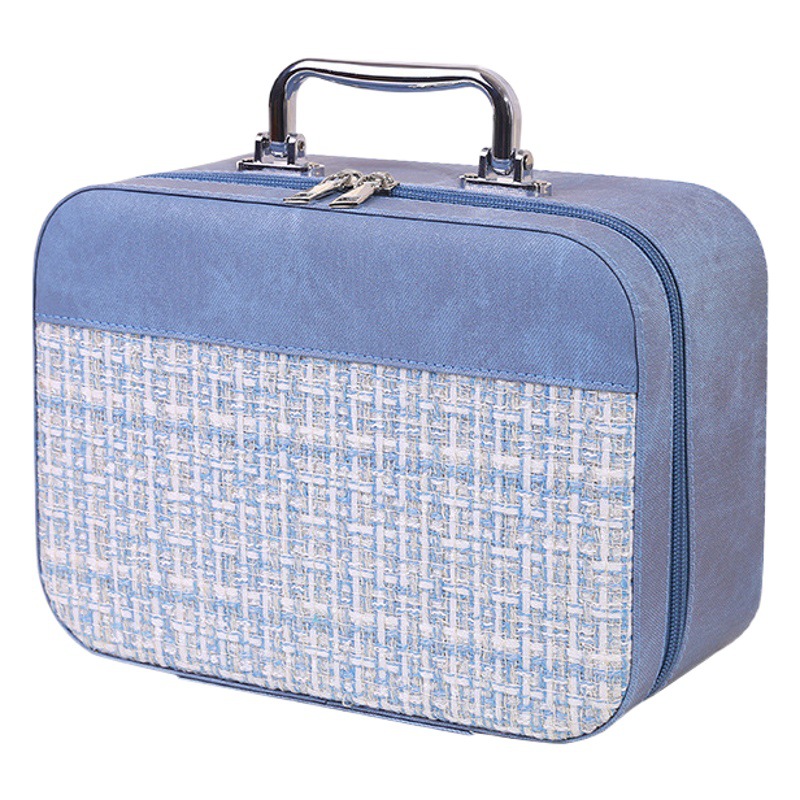 Estuche de cosméticos de alta apariencia para artistas de maquillaje caja de almacenamiento de cosméticos y cuidado de la piel de gran capacidad caja portátil para salir