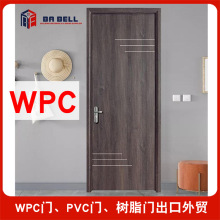 WPC木塑门树脂门防水防虫免漆平开环保室内门出口竹木门批发外贸
