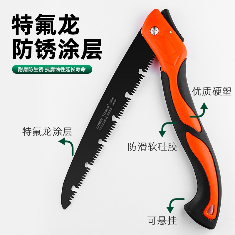 Sierra Luwei, de mano, plegable, para ramas y madera, jardín y tala image 4