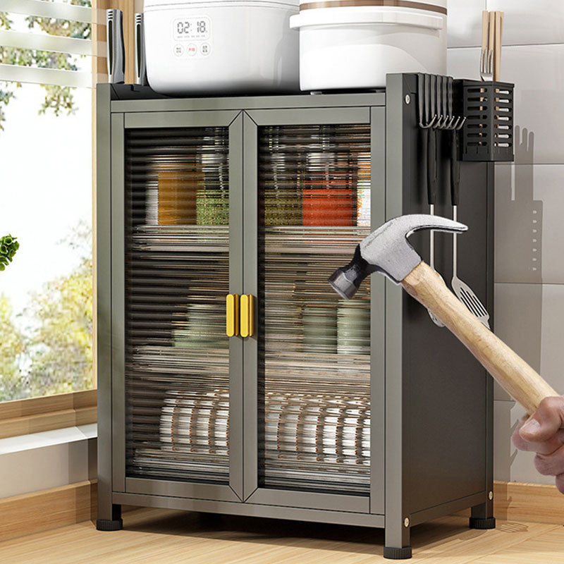 Estante de platos a prueba de polvo de cocina palillos domésticos drenaje de agua gabinete de almacenamiento multifuncional estante de almacenamiento de doble capa