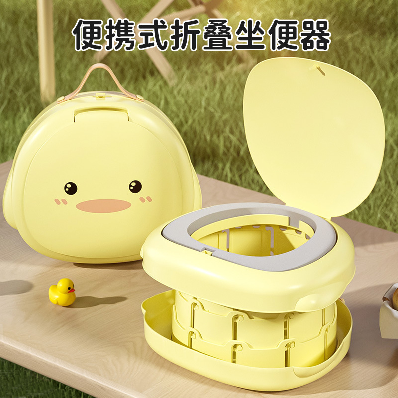 Inodoro portátil al aire libre para bebés, emergencia para automóvil, orinal portátil plegable, cubo de orina para niñas, inodoro móvil para bebés
