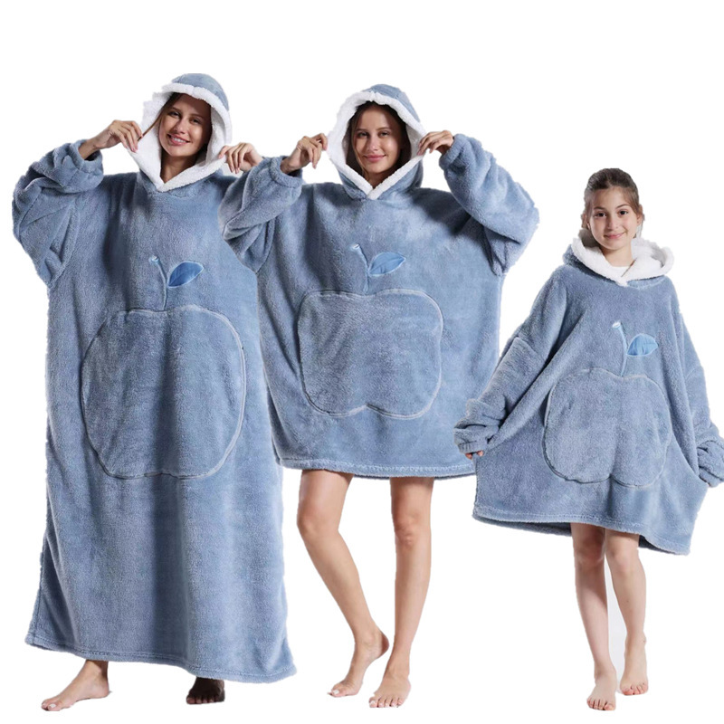 2024種類の住宅服アマゾンはよく売れています。怠け者のTV絨毯の両面舒綿絨毯の寝衣の女性秋冬を着ることができます。|undefined