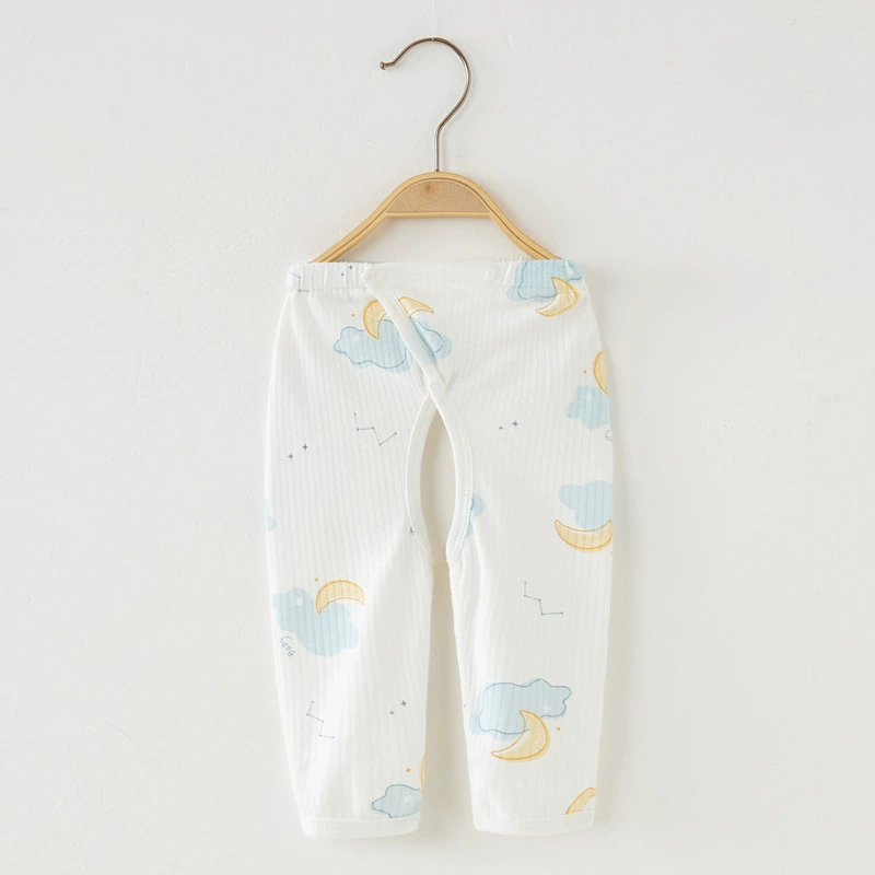 Children's autumn cotton trousers for new born, demi-season thermal underwear, 0-3 month