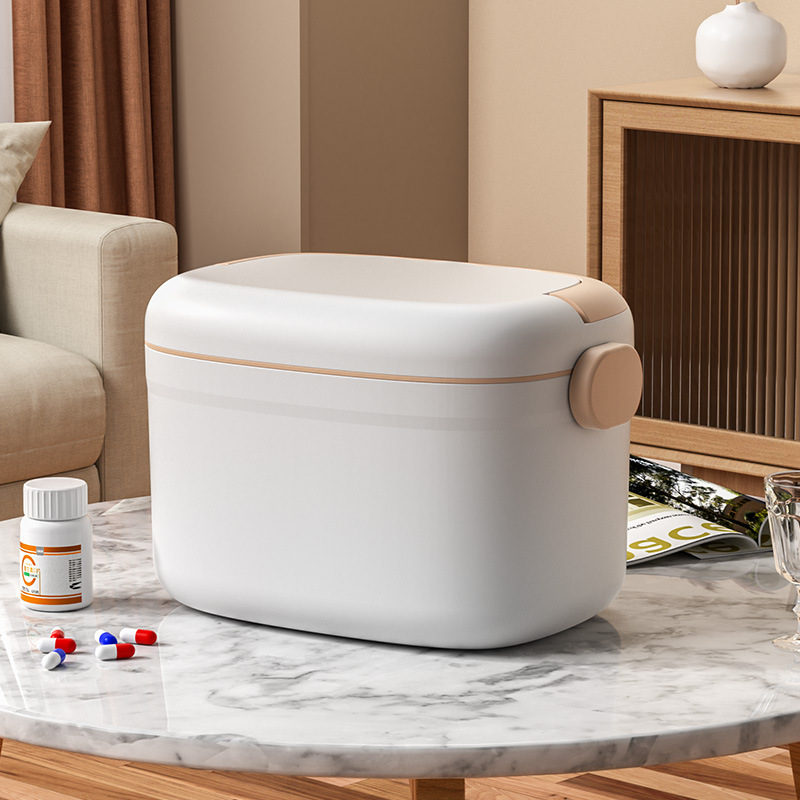 Caja de almacenamiento de medicamentos de gran capacidad Caja de primeros auxilios Caja médica doméstica Caja médica de emergencia Caja de medicamentos multicapa de tamaño doméstico