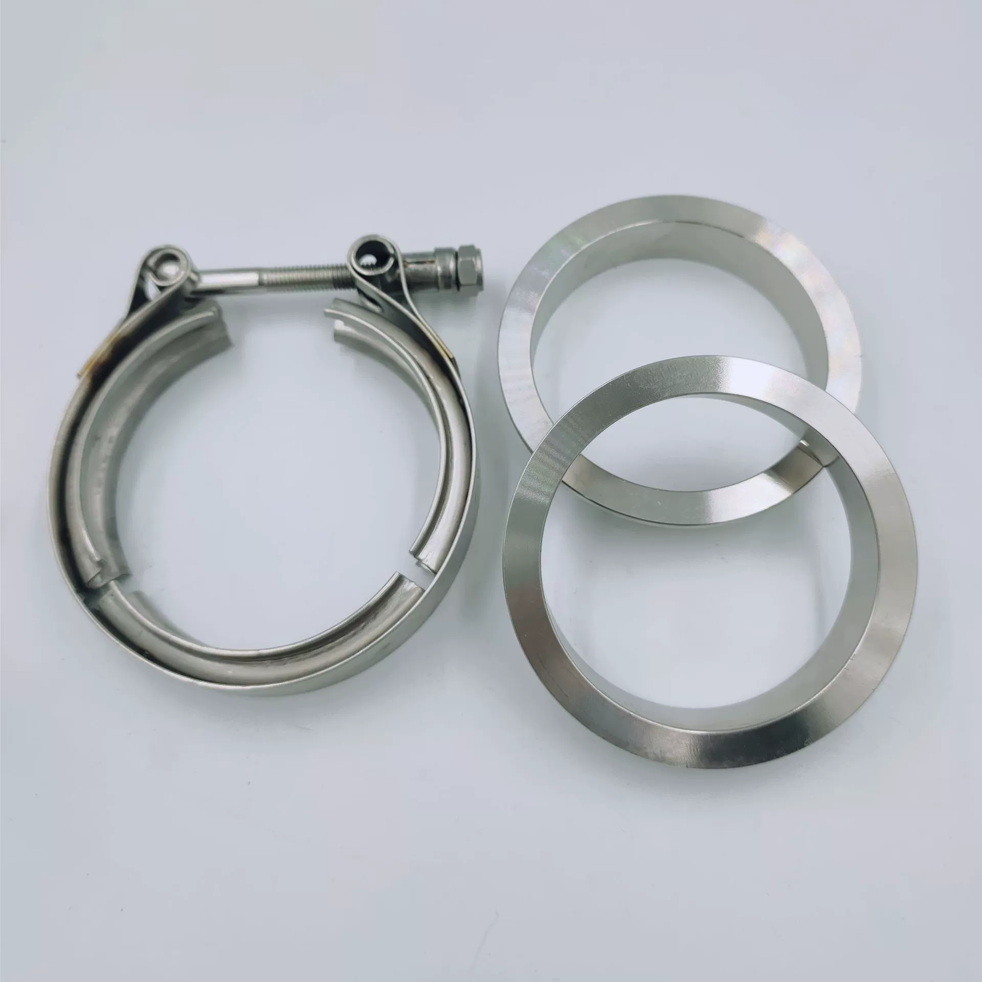 [Трансграничный источник] Обычный-V-образный зажим и железный плоский фланец/Зажим автомобильная выхлопная труба V-Band