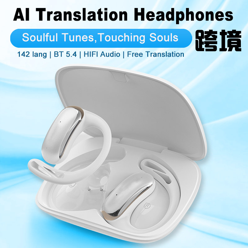 Fabricante de auriculares de traducción de código abierto traductor Bluetooth inalámbrico 142 idiomas traductor simultáneo auriculares de traducción