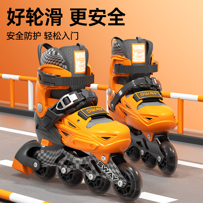 Roller Skates Kidsren's Skates Girls Boys Girls Beginners Adjustable Size Skating Roller Skating Wholesale T27