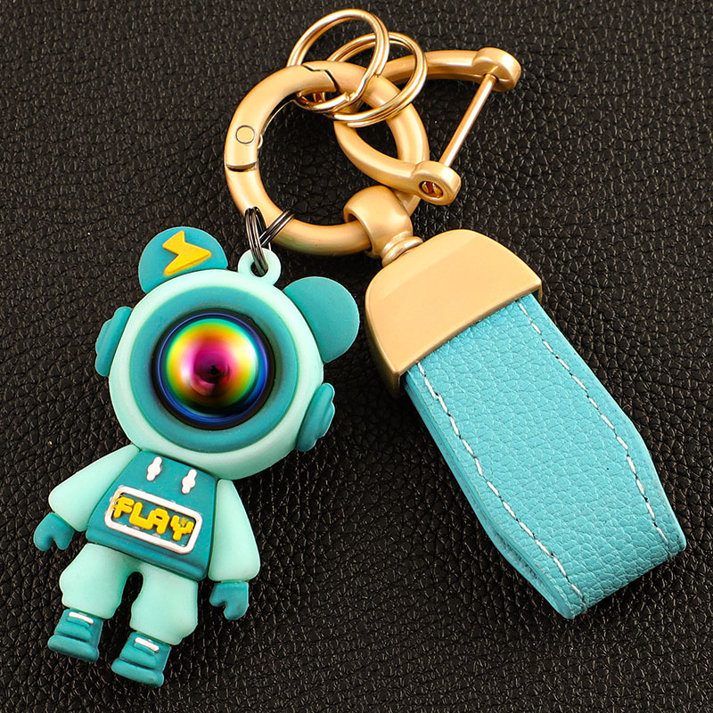 Llavero de coche transfronterizo osito INS macaron color violento llavero colgante bolso colgante llave