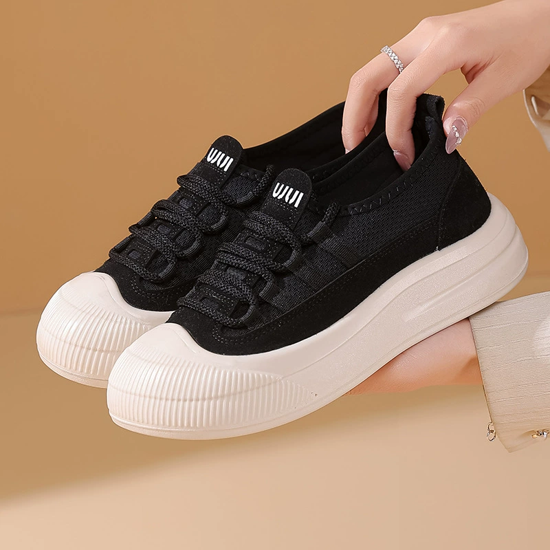 Спортивная обувь Женская обувь Одиночная обувь Весна Летняя новая мягкая подошва дышащая удобная обувь из ткани маленькая белая обувь повседневная обувь для девочек кроссовки