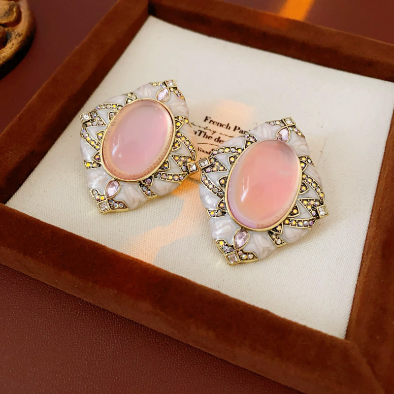 Pendientes de aguja de plata vintage medieval Pendientes de borla geométrica de flores de amor de metal Advanced Retro Advanced Heavy Industries