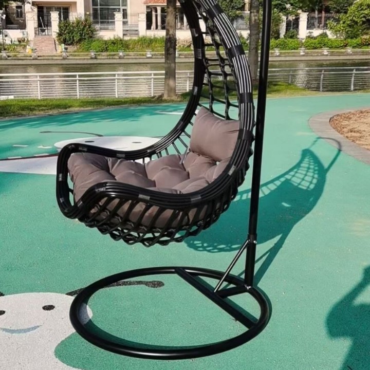 Silla Mecedora Colgante Doble con Estructura Metálica, Móvil y Reclinable, para Parque y Balcón image 12