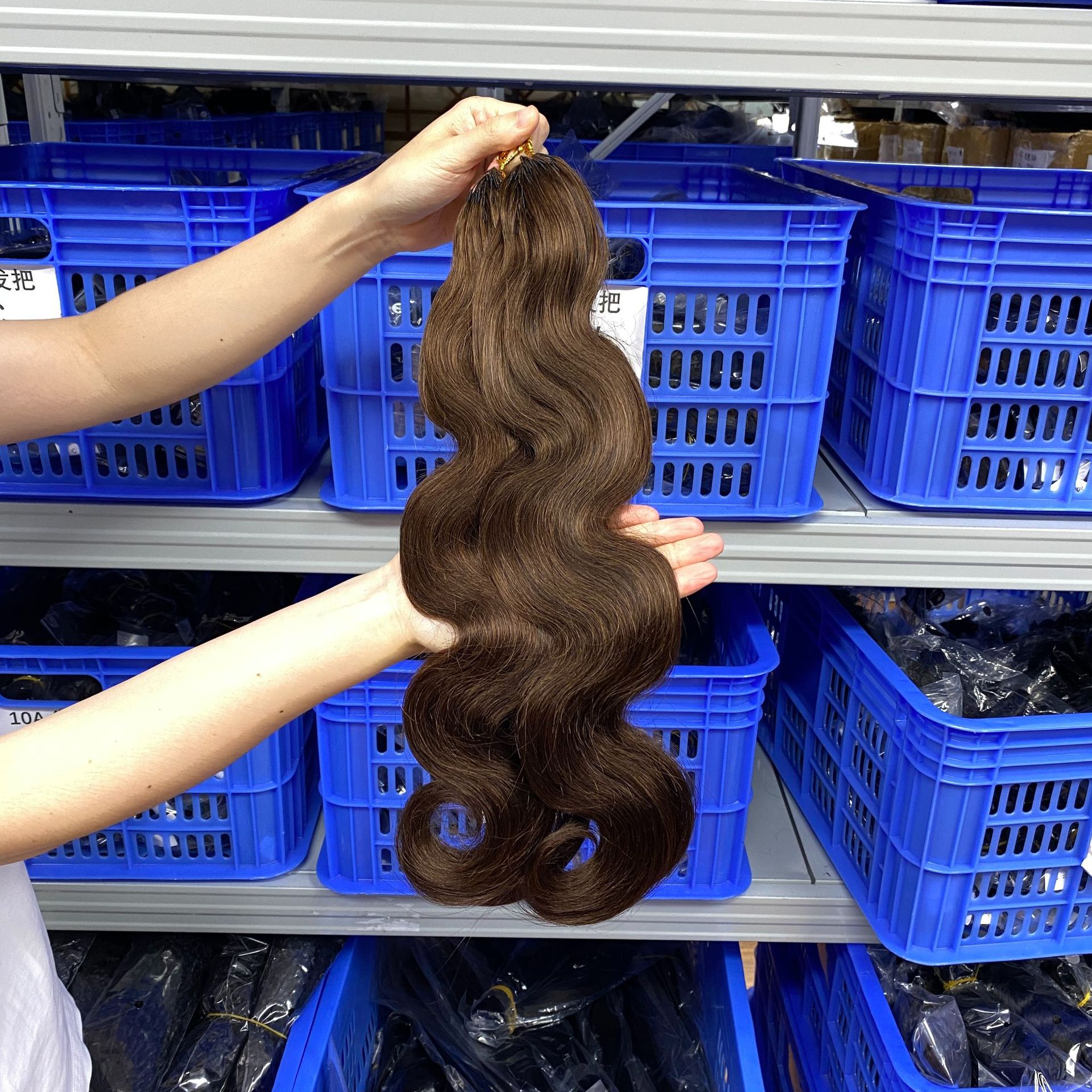 Extensiones Crochet de Cabello Humano Real, Tejido a Mano, para Mujer