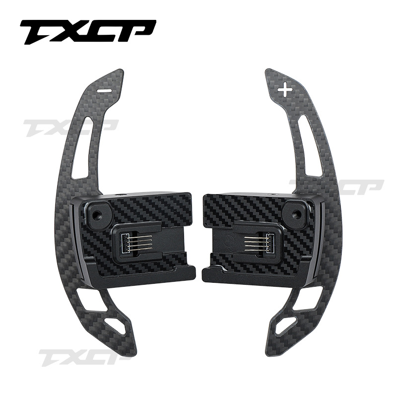 Suitable for Ford 2015-2023 Mustang car interior accessories steering wheel carbon fiber magnetic shift paddles