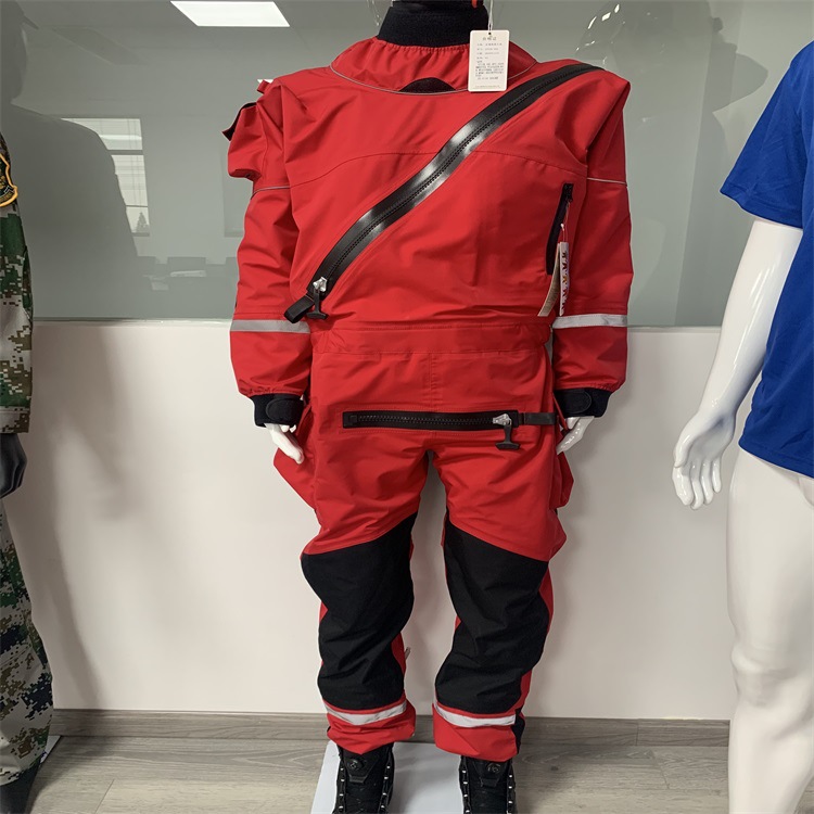 消防员干式水域工作服 水域抢险救援服装 消防救生干式潜水服