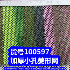 100597#加厚小孔菱形网布、涤纶小孔网布小菱形洞洞网布