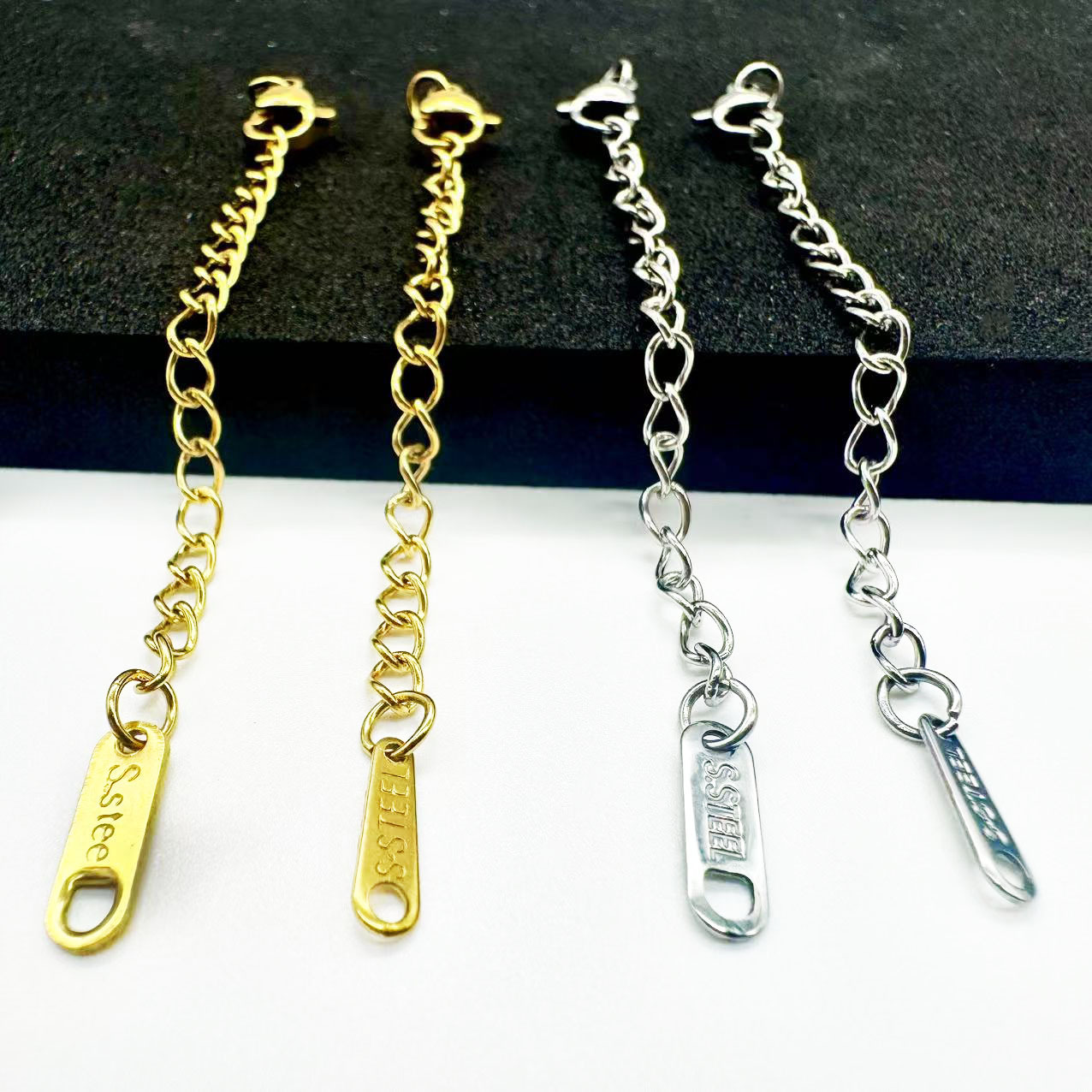 厂家直销不锈钢饰品配件扣链18k龙虾扣尾链套装diy项链手链延长链