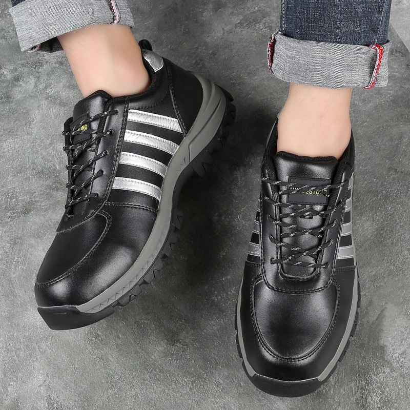 劳保鞋男防砸防刺穿夏季透气跨境钢包头防水防滑工地工作安全鞋