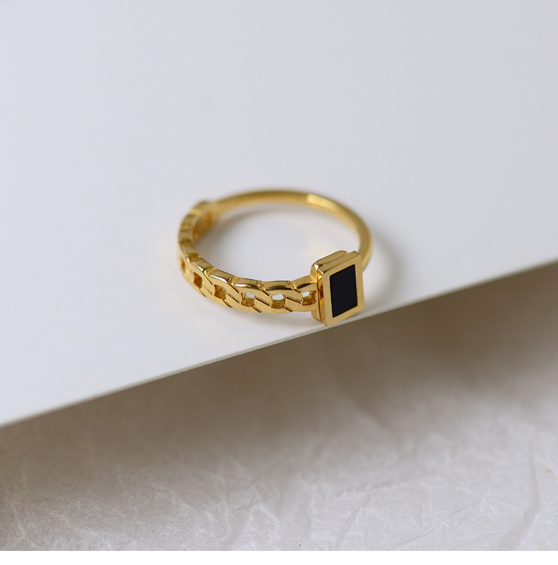 Women'S Gender Wholesale Jewelry Fashion Chain 304 Stainless Steel 18K Gold Plated Gold Plated Stainless Steel Rings