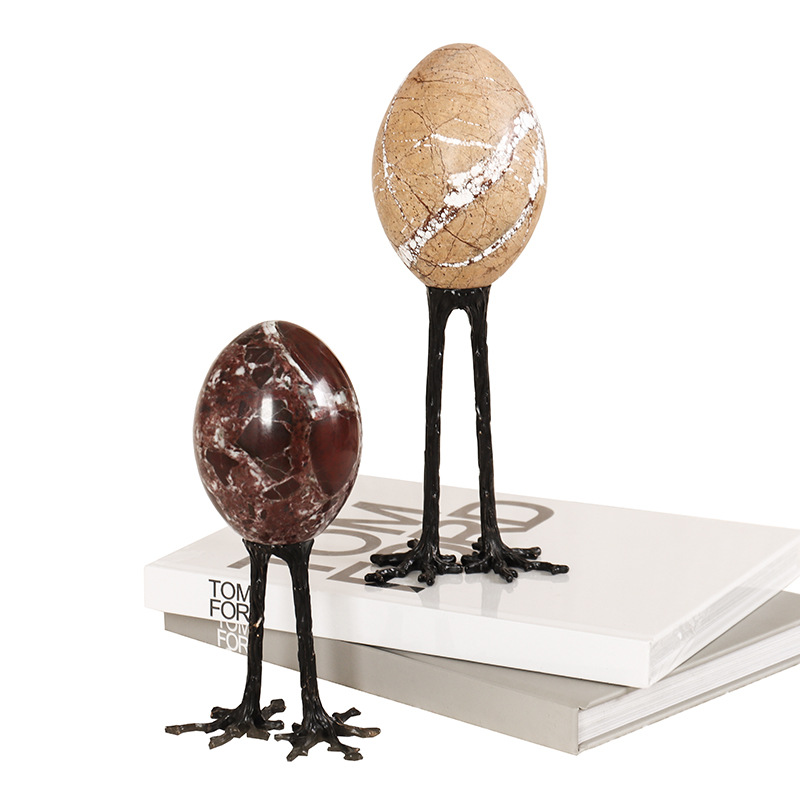 Mei leopardo retrógrado viento silencioso mármol decoración de geometría modelo de casa garra de pollo decoración de paleta de mármol