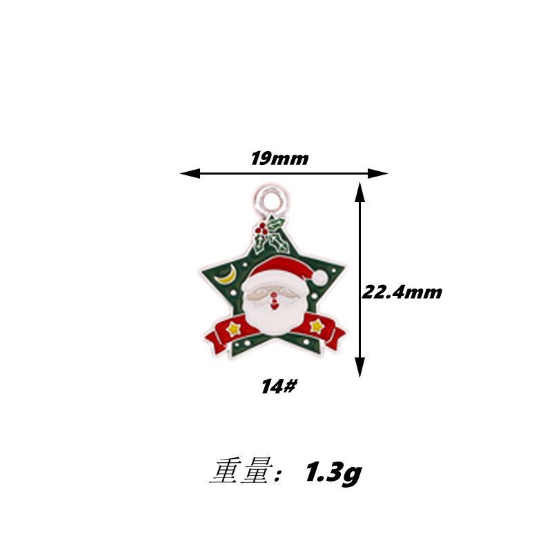 クリスマス漫画 DIY 合金ドリップオイルゴールデンホワイト K サンタクローススノーフレークヘラジカクリスマス猫アクセサリー|undefined