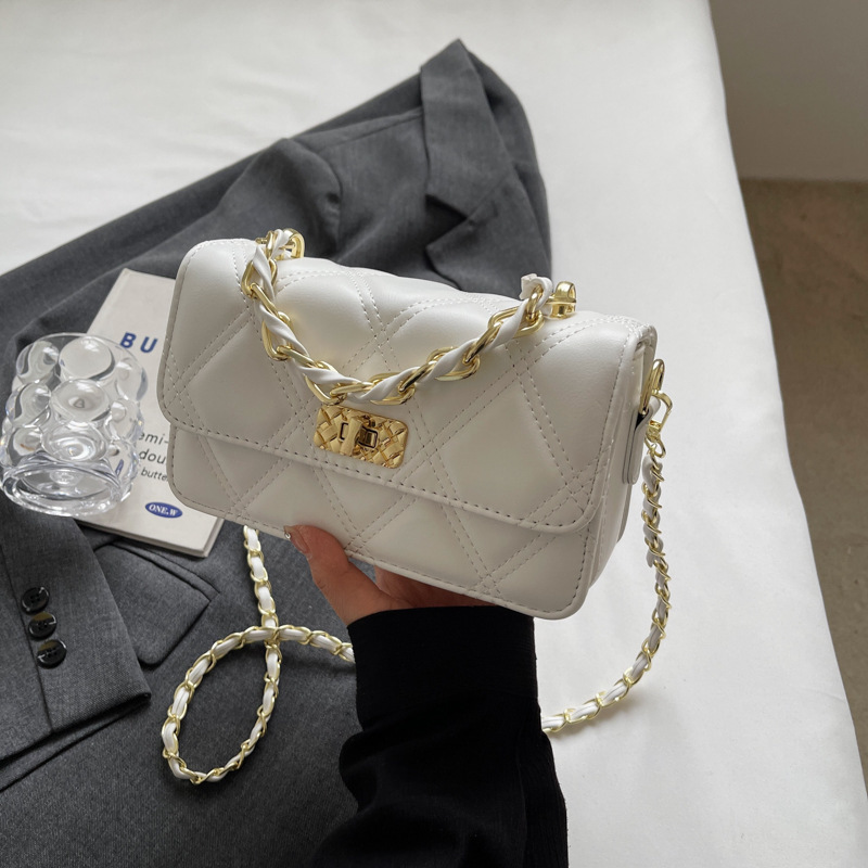 Bolsas de cadena de diamante para mujeres 2025 verano nuevo estilo de moda bolsas de mochilas de alta calidad bolsas cuadradas