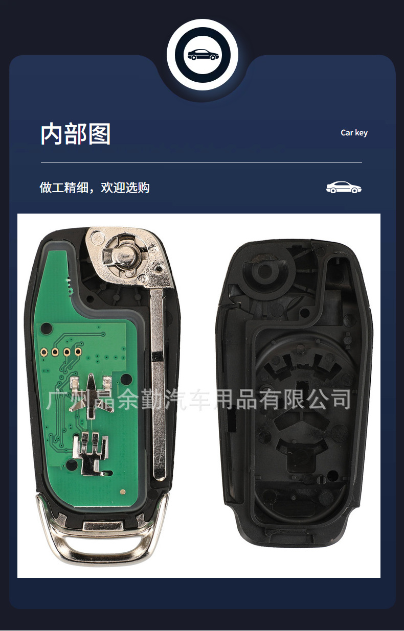 N5F-A08TAA suitable for 2 keys 3 keys 4 keys Ford folding remote control car key 315 frequency ID49 chip