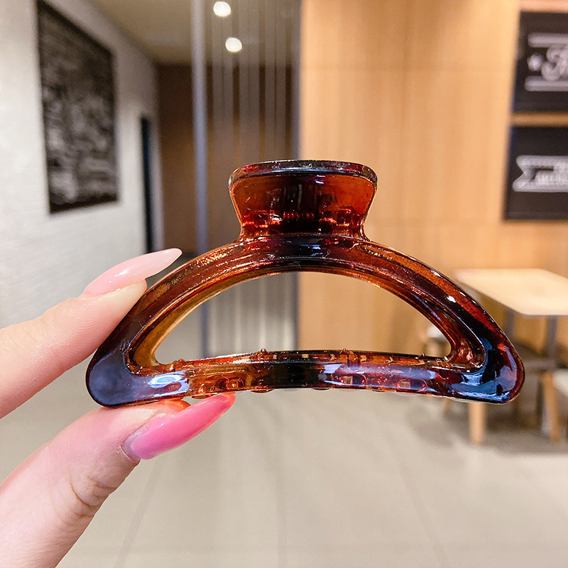 韓国風シャーククリップ、女性用の大きめのシンプルで多用途なヘアクリップ、ネットセレブのヘアアクセサリー、入浴用の後頭部のヘアクリップ|undefined