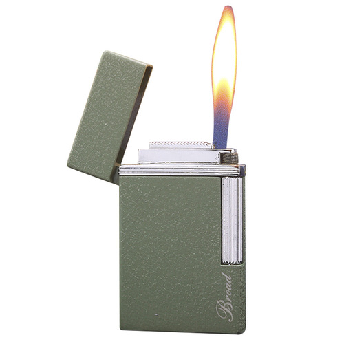 BD313 classic ultra-thin statement fire grinding wheel lighter steel tone crisp tone inflatable soft fire lighter wholesale cross-border