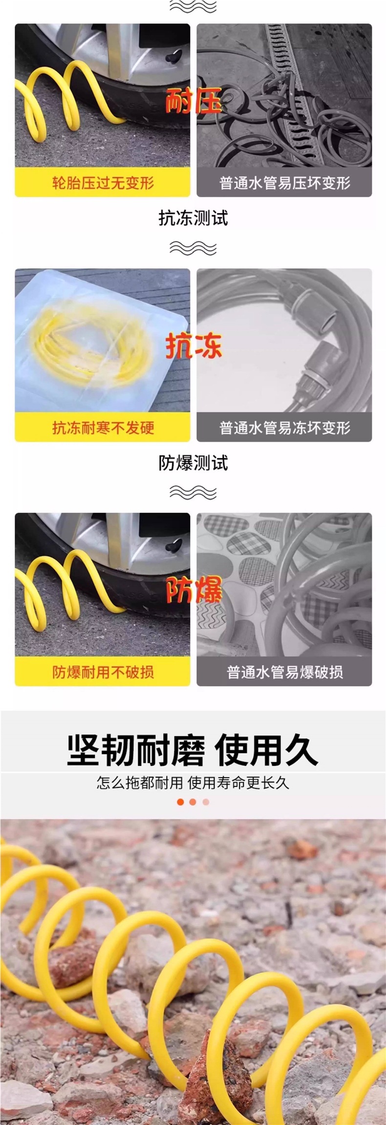 High-Pressure Car Wash Water Gun, Household Telescopic Hose Set, Powerful Booster with Foam Pot Nozzle for Watering Flowers and Cleaning Cars