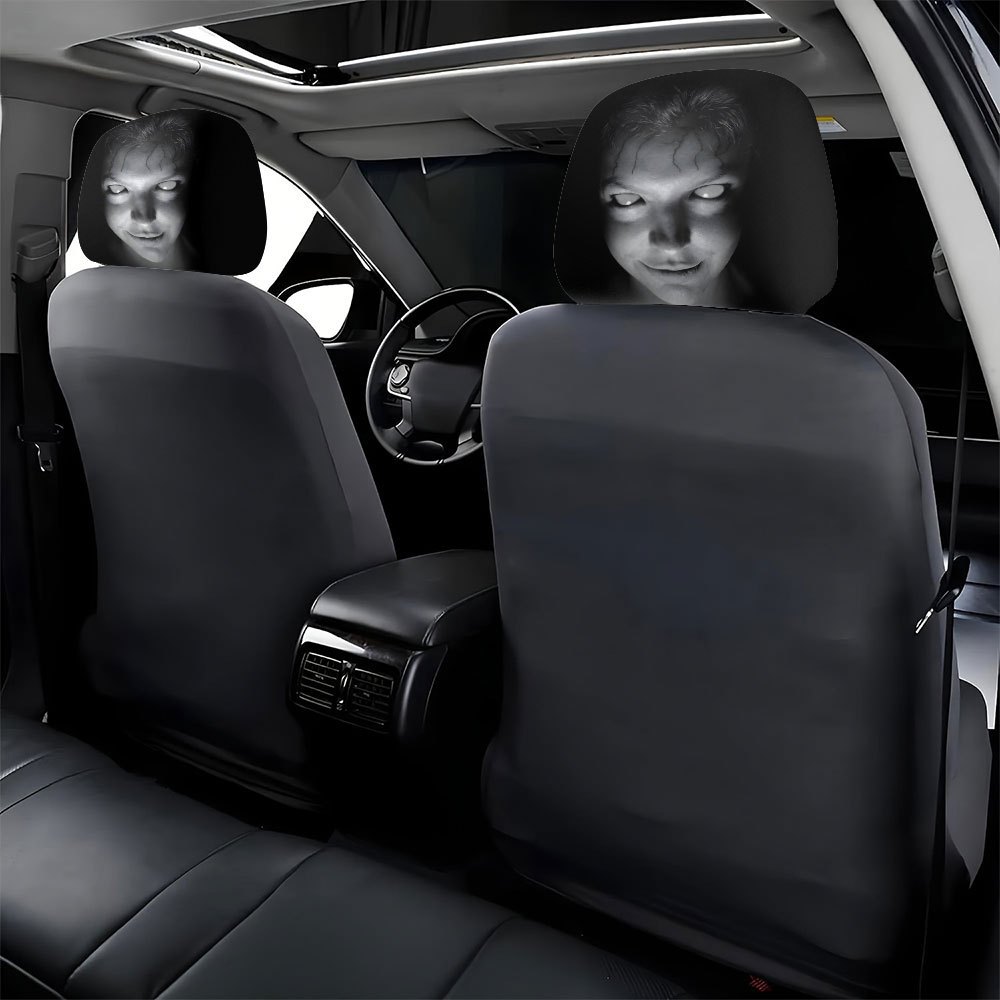 Amazon's best-selling portrait-printed car headrest cover, universal neck pillow cover for the car, can be customized with labels and shipped according to your design