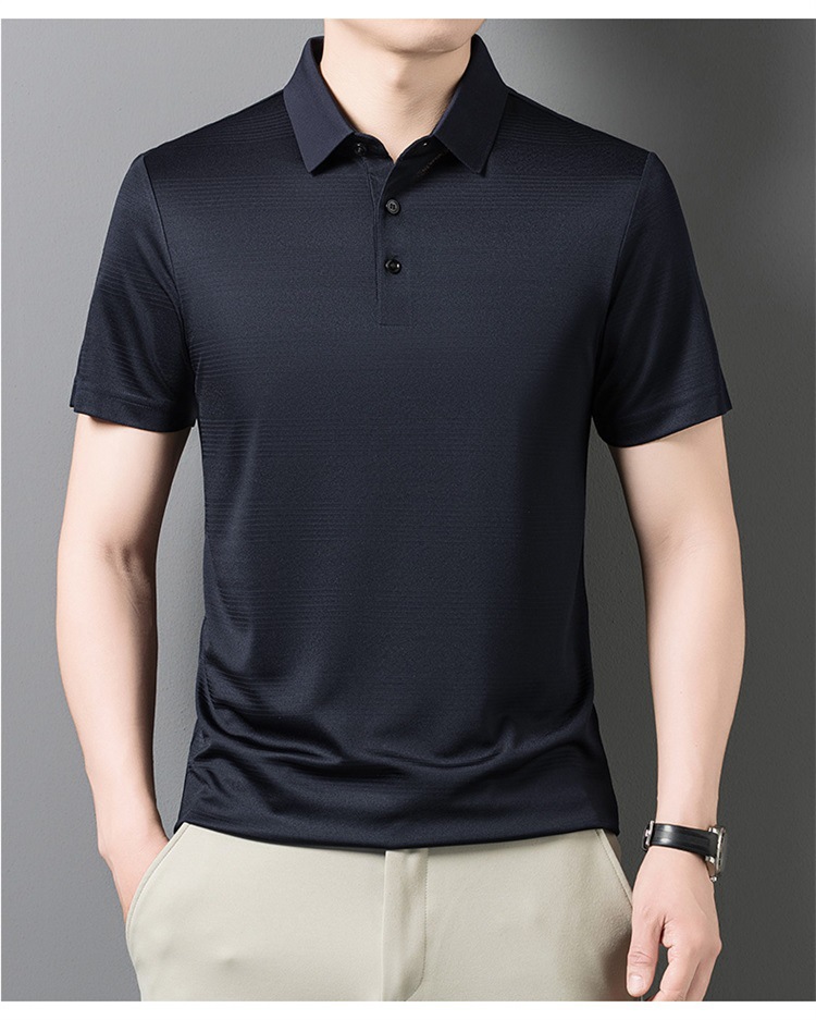 Áo thun nam tay ngắn lụa Mulberry cao cấp cổ tròn — Tây Ban Nha 9623 chi tiết 16