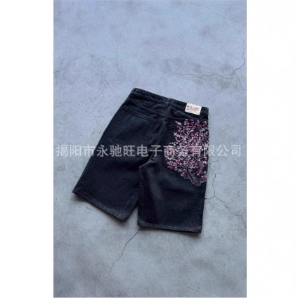 Carefully Selected New American-Style Export Jeans with Unique Design, Distressed White Denim, Japanese Trendy Loose-Fitting Casual High-Street Long Pants