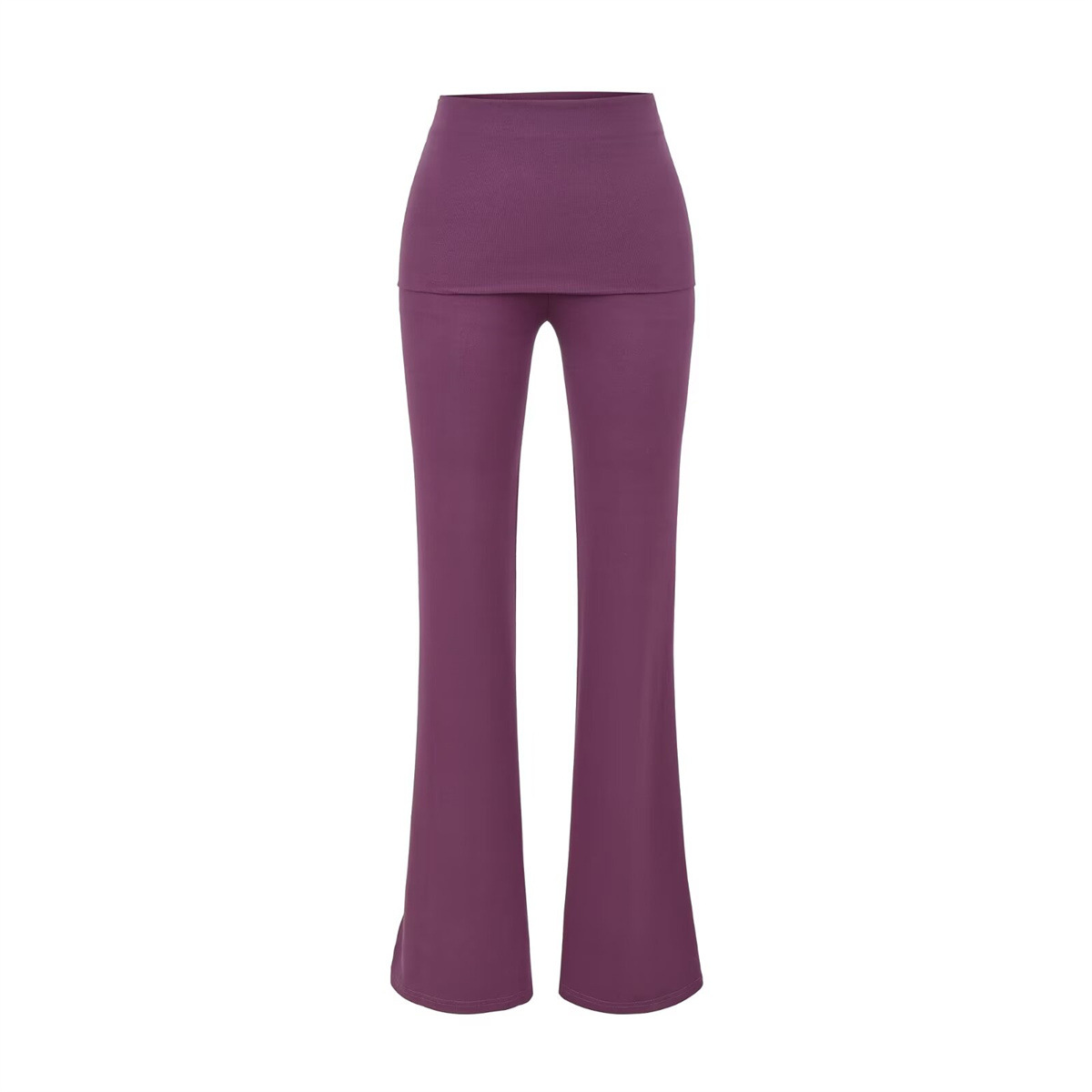 Trendy Modal Waistband Flared Knit Pants for Women, Slim Fit Casual Pants, Hip-Hugging Micro-Flared Pants