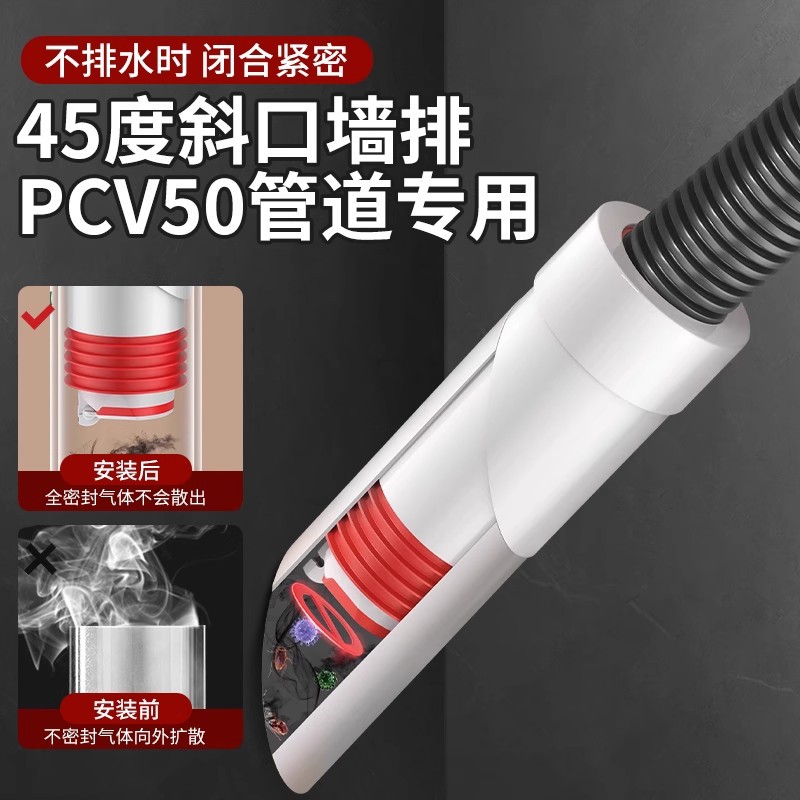 厨房下水防反水溢水堵口器墙排下水道密封下水管密封塞防返臭神器