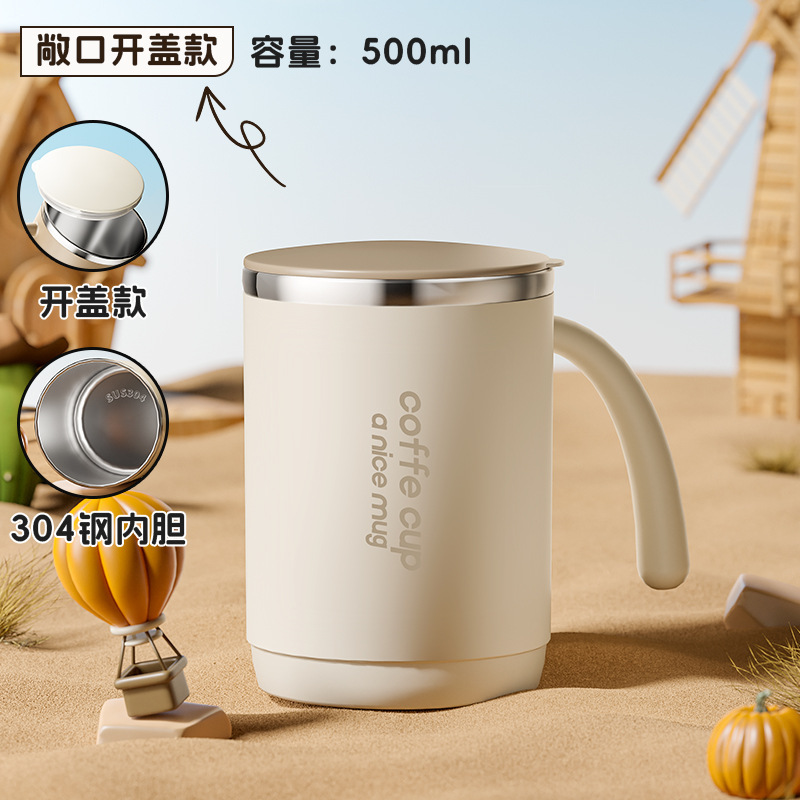 Amazon ステンレス鋼マグ蓋付き二層ホームティーカップオフィスカップル 304 コーヒーカップギフト|undefined