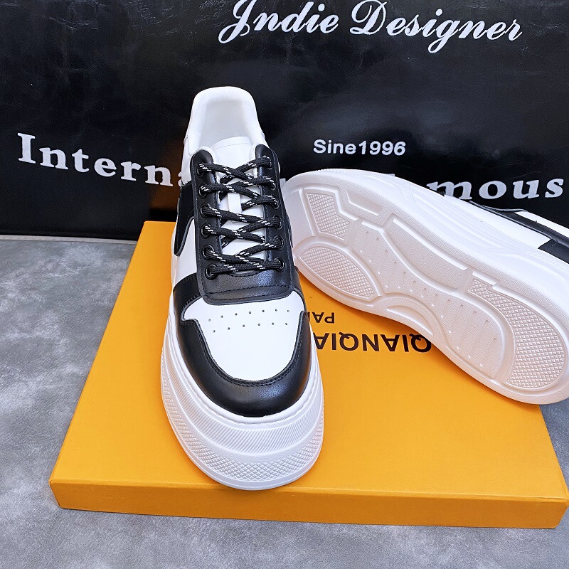 Dropshipping Small Size Height Increasing Shoes for Women, Genuine Leather Inner Height Increasing White Shoes, Platform Sole Casual Shoes, Thick Sole Platform Shoes, Trendy