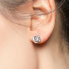 Earrings, brand summer jewelry, four-leaf clover, silver 999 sample, 2023 collection