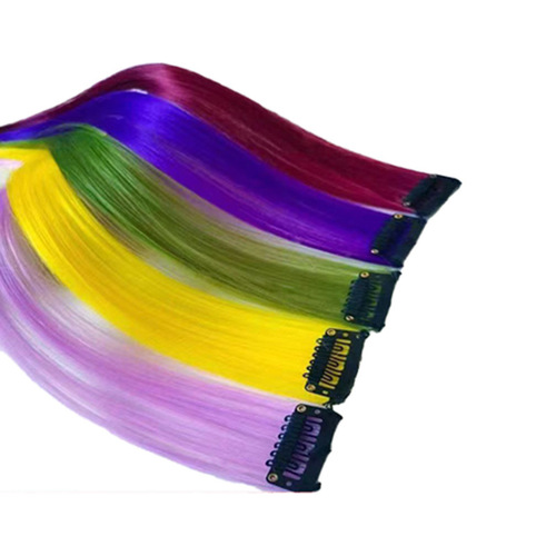 Zhen Hair Hanging Ear Dyeing False Hair Piece Gradual Pick Dyeing Colorful False Hair Piece Invisible Seamless Bangs Natural Hairpiece for Women 
