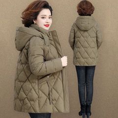妈妈冬装棉服女中长款2025新款中老年棉衣秋冬季保暖棉袄外套