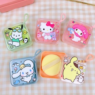 Cute melody KT powder puff wet and dry foundation liquid makeup double-sided round air cushion powder puff beauty egg